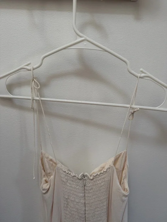 Reformation White Midi Slip Dress with Thigh Slit - Picture 11 of 11